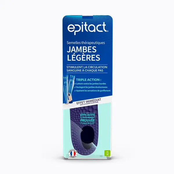 Semelles thérapeutiques Epitact Jambes légères — pointures 42/44