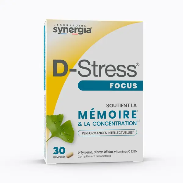 Synergia D-Stress Focus comprimés — boîte de 30