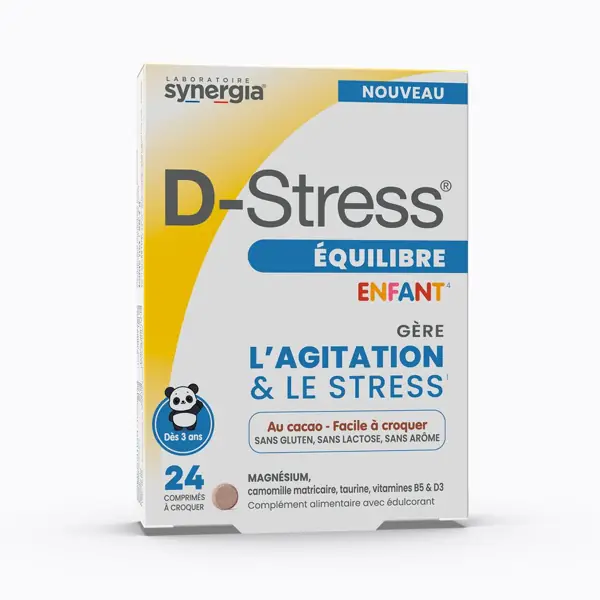 D-Stress Équilibre Enfant Synergia — 24 comprimés à croquer