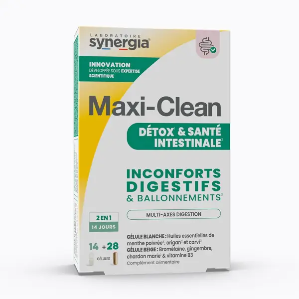 Maxi-Clean Synergia — cure de 14 jours, 14 + 28 gélules