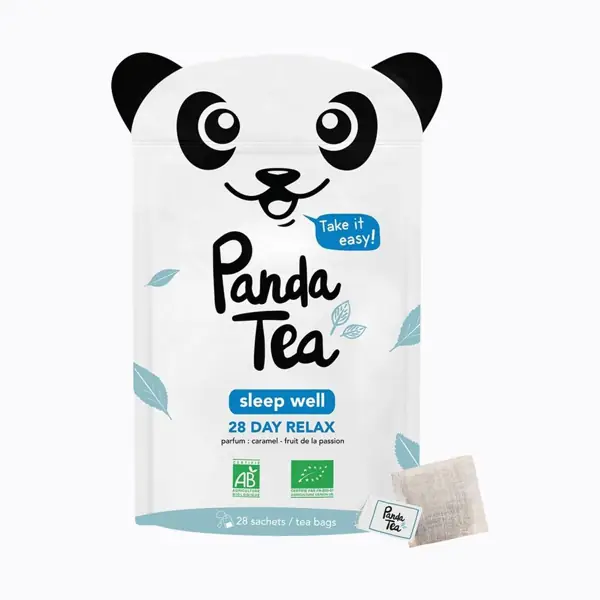 Panda Tea Sleep Well infusion bio — boîte de 28 sachets