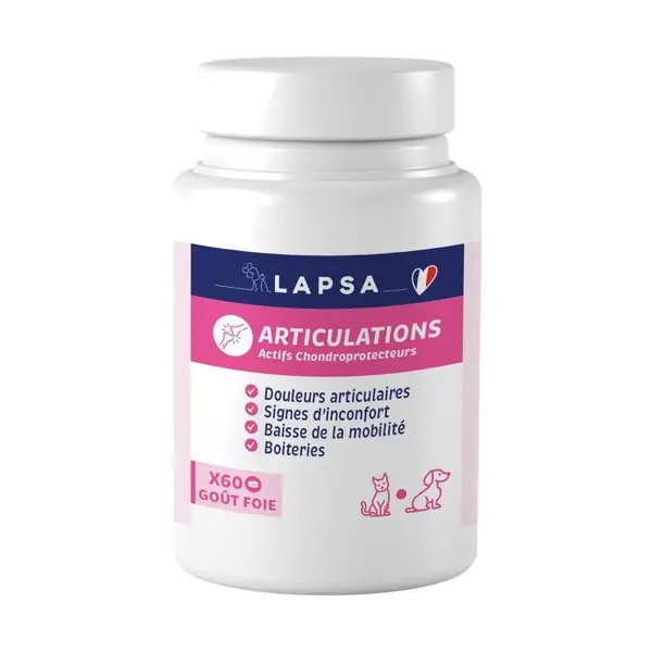 Aliment complémentaire articulations chiens et chats Lapsa — 60 comprimés