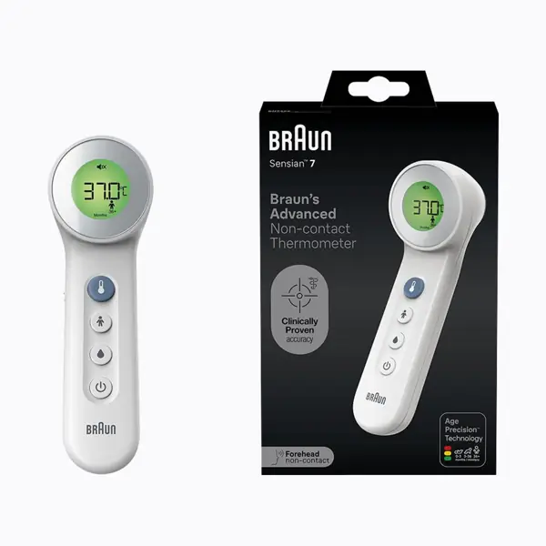 Braun thermomètre frontal avec ou sans contact BNT 400