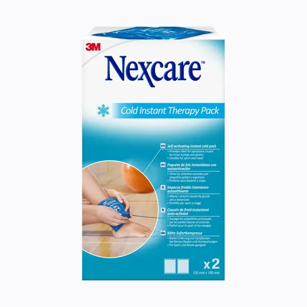 Poches de froid instantané Nexcare ColdHot — boîte de 2, 15 × 18 cm