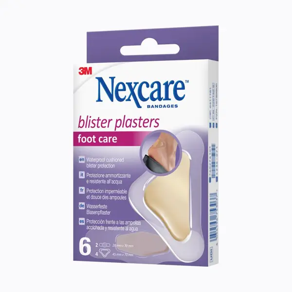 Pansements pour ampoules Nexcare — boîte de 6 (4 talons et 2 doigts)