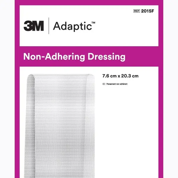 Pansement interface vaseliné Adaptic — 7,6 × 20,3 cm, boîte de 10