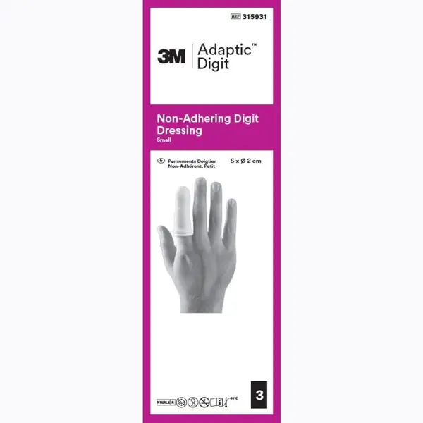 Pansement doigtier Adaptic à interface silicone
