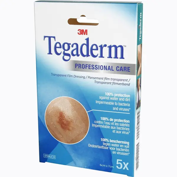 Tegaderm pansements film adhésif stériles 6 × 7 cm — boîte de 5