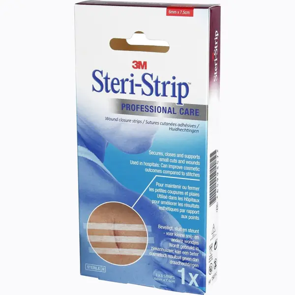 Steri-Strip sutures cutanées adhésives 6 × 75 mm réf. 1541 — lot de 3