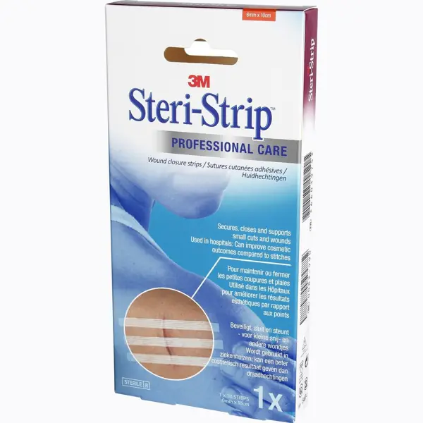 Steri-Strip sutures cutanées adhésives 6 × 100 mm réf. 1546 — boîte de 10