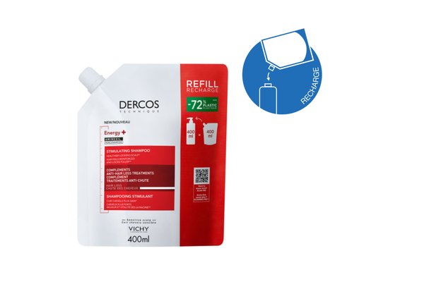 Dercos Shampoing Eco-recharge Anti-Chute Energy+ 400ml