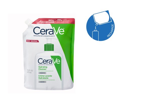 Crème Lavante Hydratante Eco Recharge Peaux Normales à Sèches 473ml