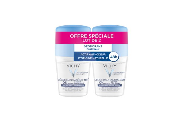 2x Déodorant bille minéral 48H anti-odeur 100ml