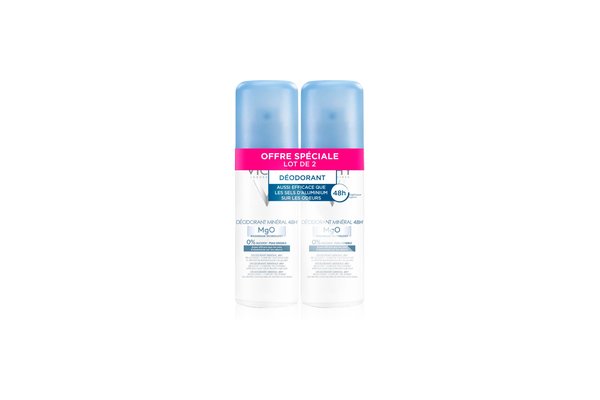 2x Déodorants aérosol minéral 48h 250ml