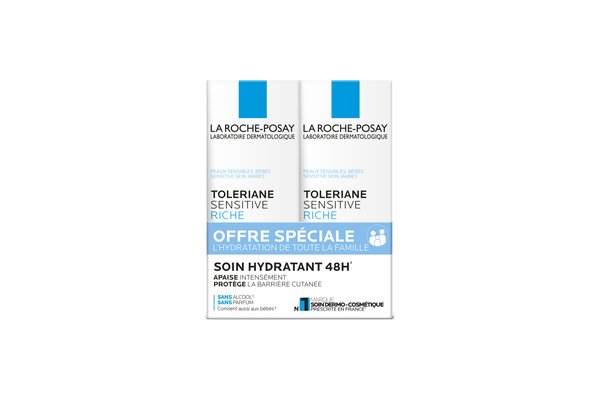 2x Toleriane Sensitive Soin riche hydratant apaisant protecteur 80ml