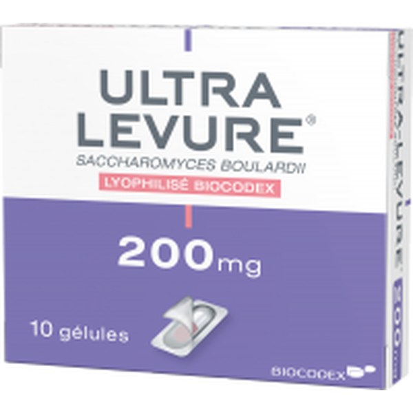 Boîte de ULTRA-LEVURE 200 mg, gélule