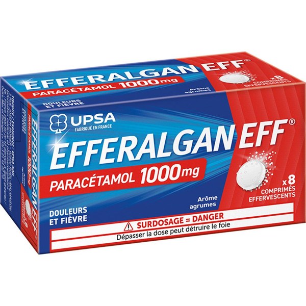 Boîte de EFFERALGANEFF 1000 mg, comprimé effervescent