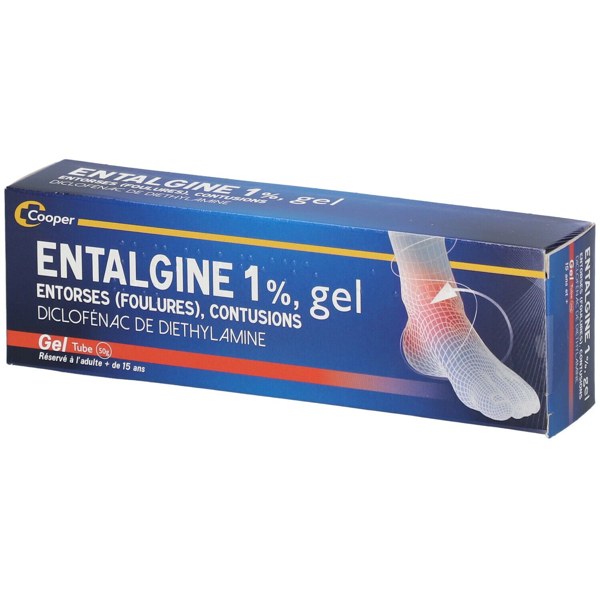 Boîte de ENTALGINE 1 %, gel