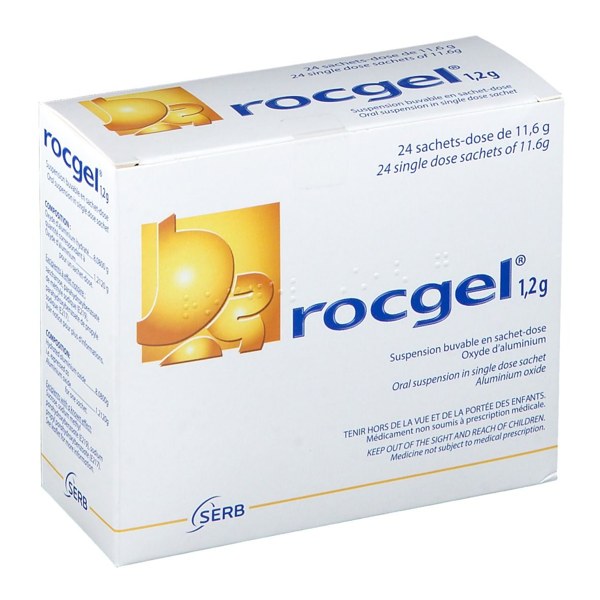Boîte de ROCGEL 1,2 g, suspension buvable en sachet-dose