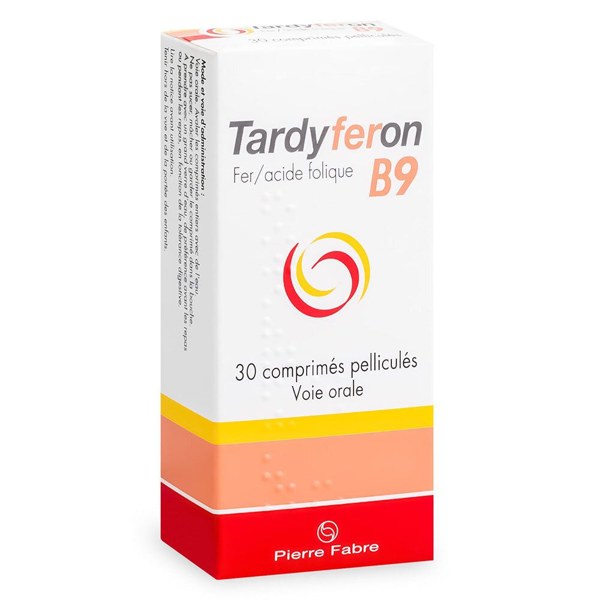 Boîte de TARDYFERON B9, comprimé pelliculé