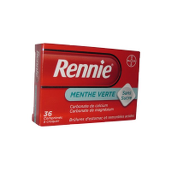 Boîte de RENNIE SANS SUCRE, comprimé à croquer