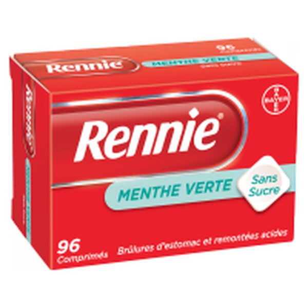 Boîte de RENNIE SANS SUCRE, comprimé à croquer