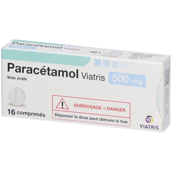 Boîte de PARACETAMOL VIATRIS 500 mg, comprimé