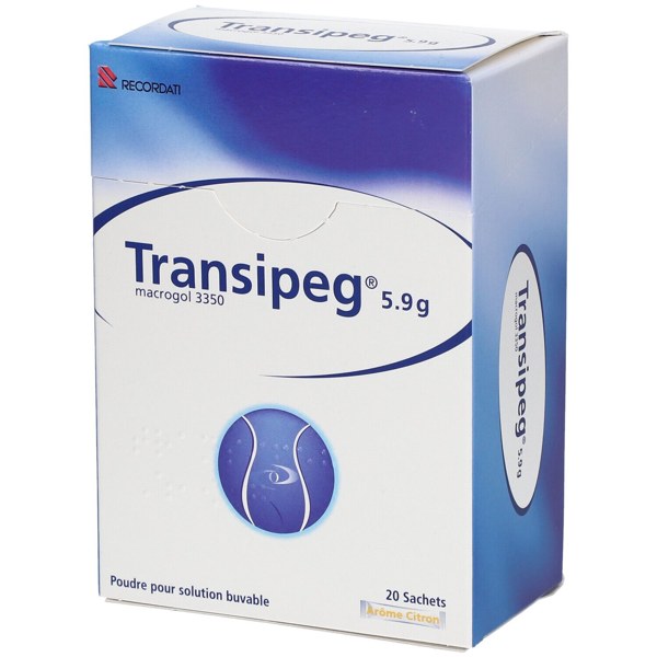 Boîte de TRANSIPEG 5,9 g, poudre pour solution buvable en sachet