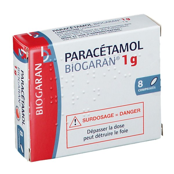 Boîte de PARACETAMOL BIOGARAN 1 g, comprimé