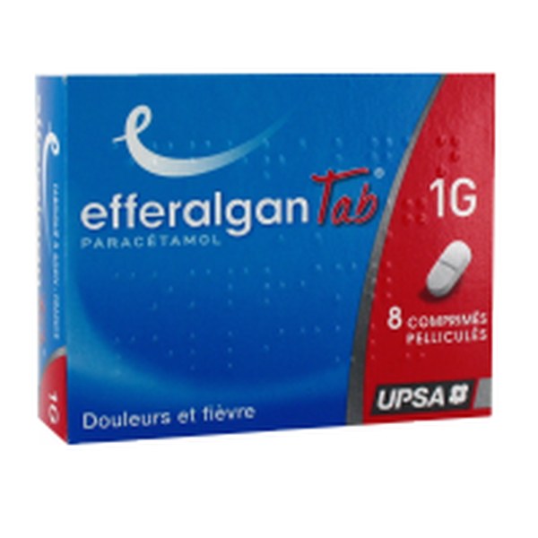 Boîte de EFFERALGAN 1000 mg, comprimé pelliculé