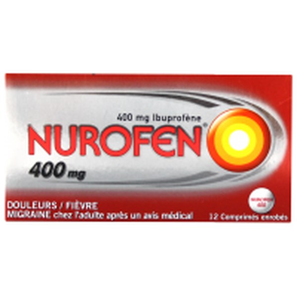 Boîte de NUROFEN 400 mg, comprimé enrobé