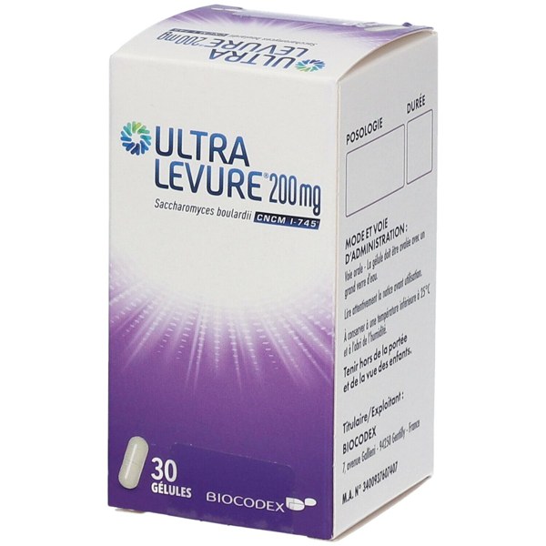 Boîte de ULTRA-LEVURE 200 mg, gélule