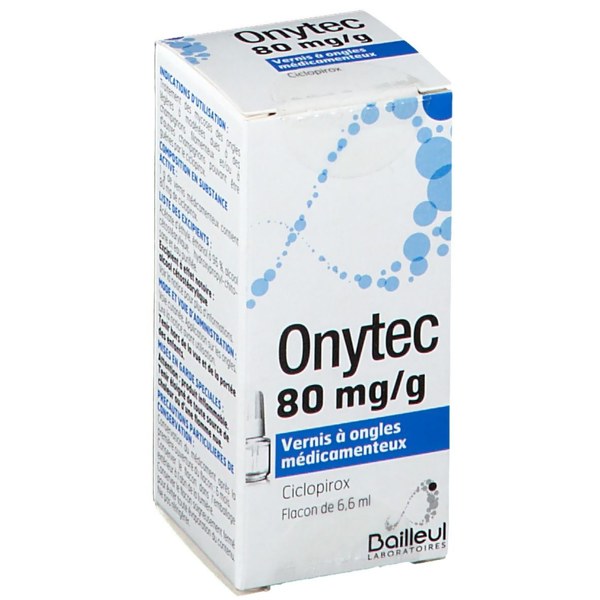 Boîte de ONYTEC 80 mg/g, vernis à ongles médicamenteux