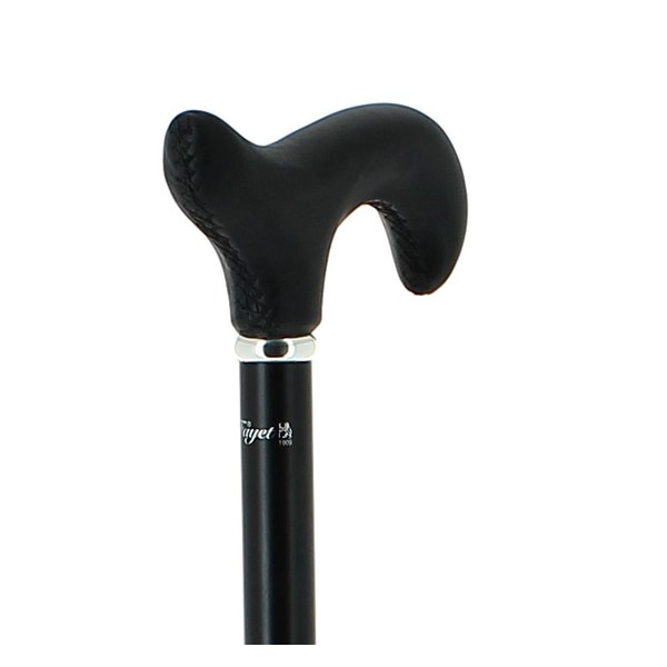 Fayet canne poign cuir noir 2178