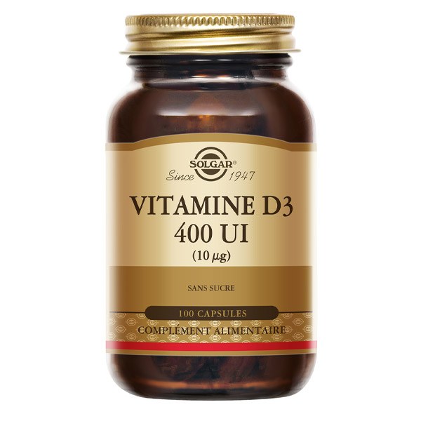 Solgar Vitamine D3 400 UI capsules