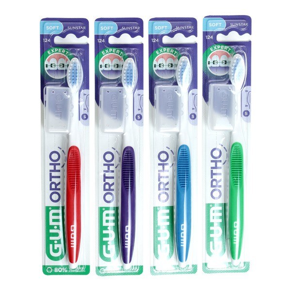 GUM Ortho brosse à dents souple pour appareil orthodontique