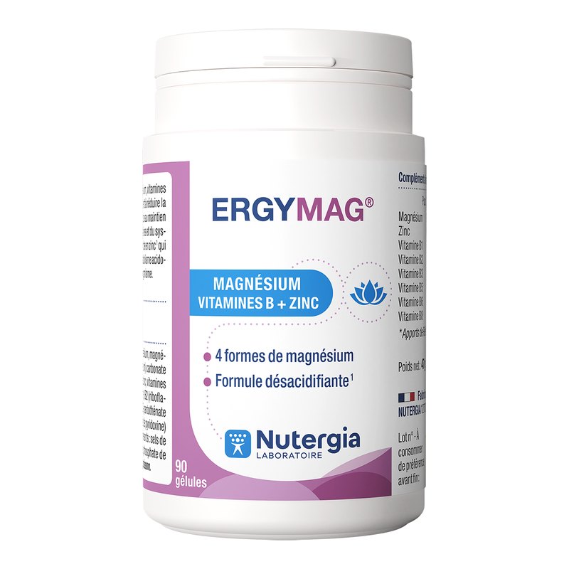 Ergymag — Magnésium, vitamines B et zinc, 90 gélules