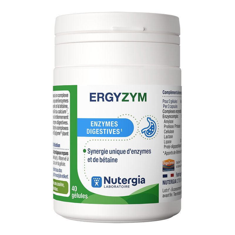Ergyzym — Enzymes digestives, 40 gélules