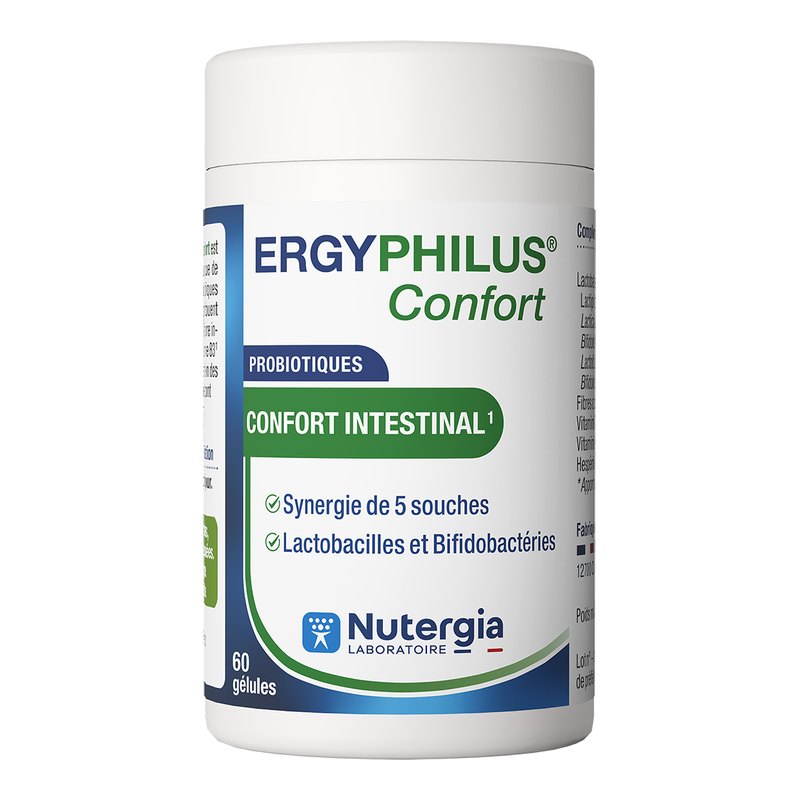 Ergyphilus Confort — Probiotiques 5 souches, 60 gélules