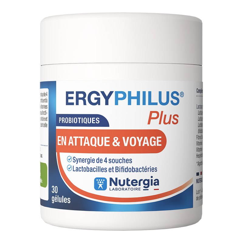 Ergyphilus Plus — Probiotiques 4 souches, 30 gélules