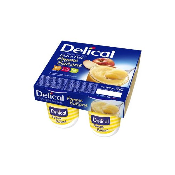 Delical nutra pote pom/ban 200 g x4