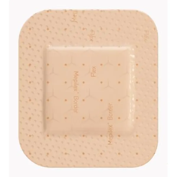 Mepilex Border Flex carré pansements siliconés 10 × 10 cm — boîte de 16
