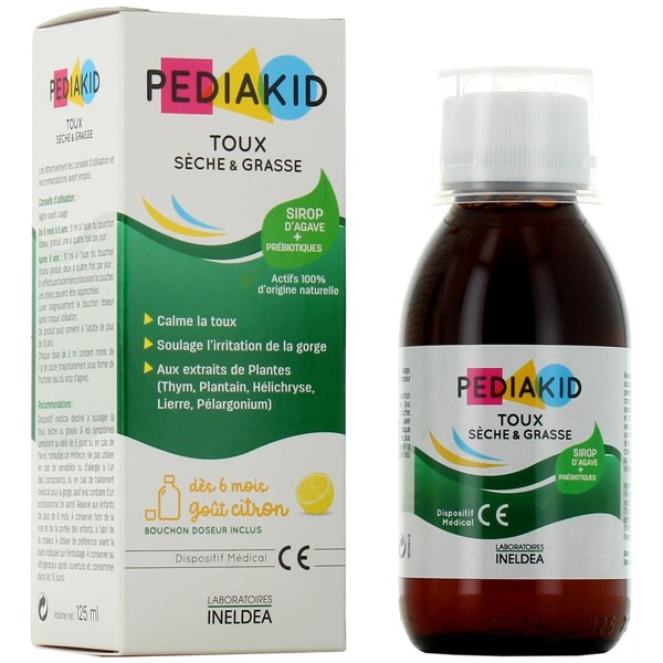 Pediakid sirop toux sèche et grasse — flacon de 125 ml