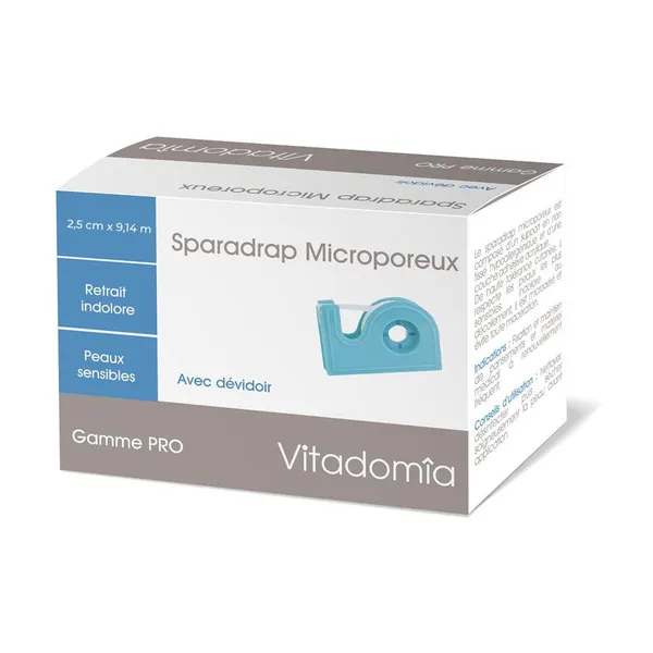 Sparadrap microporeux avec dévidoir — Vitadomia