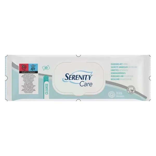 Lingettes nettoyantes à la camomille, grand format 28 x 20 cm — Ontex