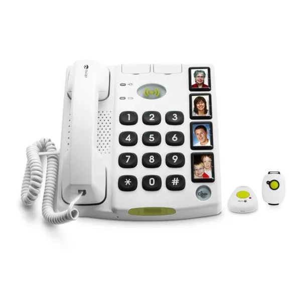 Téléphone filaire Doro Secure avec télécommandes d'alerte — Doro