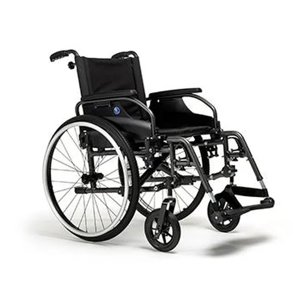 Fauteuil roulant manuel D200 dossier fixe, aluminium, assise 42 cm — Vermeiren