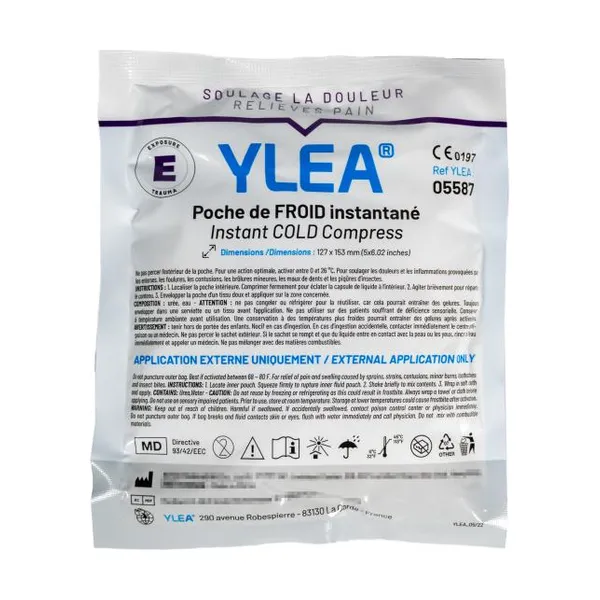 Poche de froid instantané 15 x 12,5 cm — Ylea — 15 x 12,5 cm