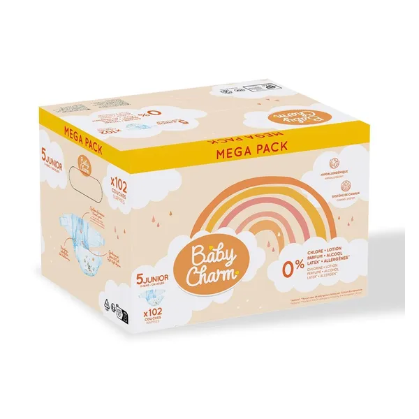 Couches bébé Babycharm Junior 11-16 kg, mega pack x3 — ID