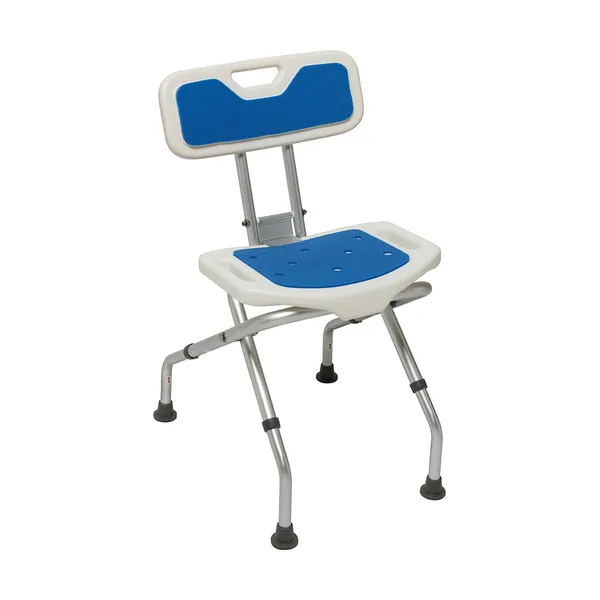 Chaise de douche pliante avec dossier Blue Seat — Herdegen